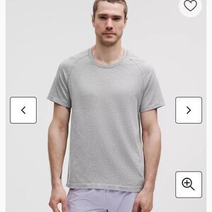 lululemon athletica Heather Gray Short Sleeve Tee Metal Vent Tech Shirt